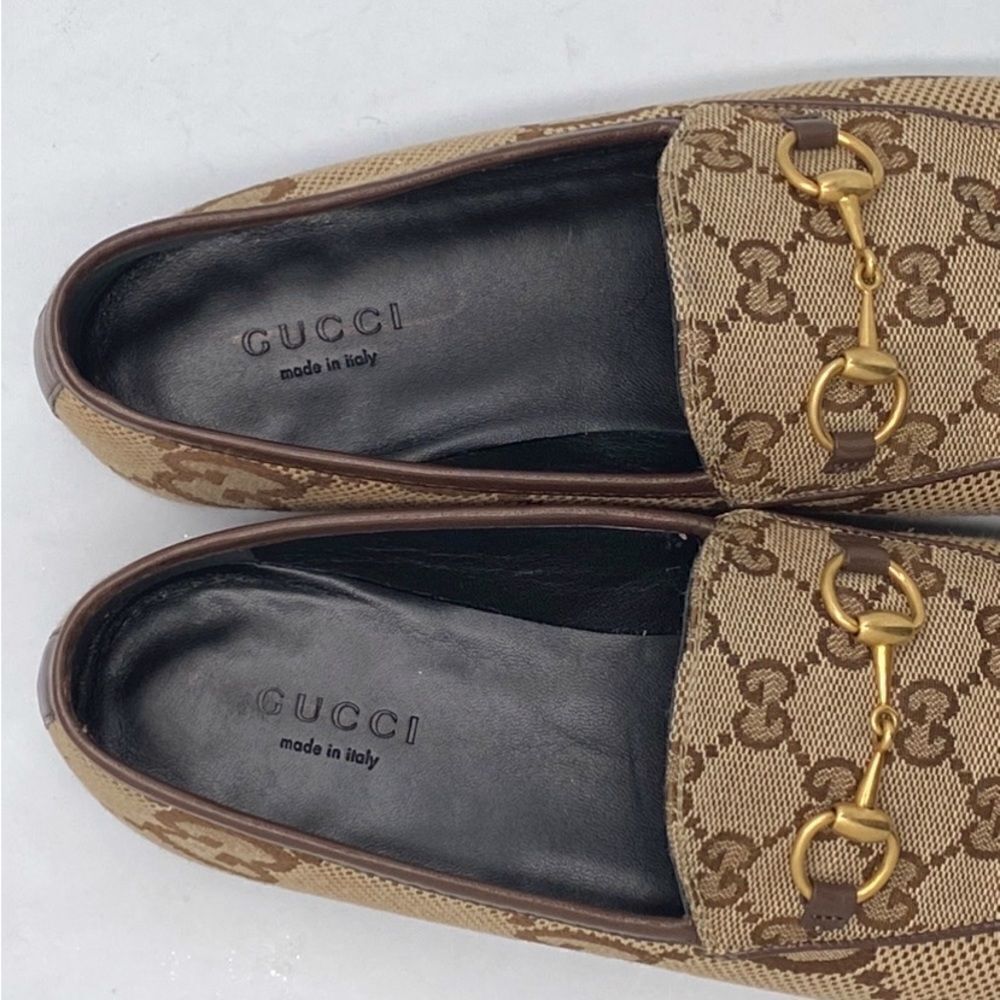 Gucci Jordaan Supreme Canvas Horsebit Loafer size 36.5 - Picture 10 of 13